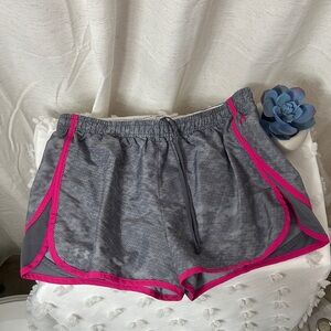 Under Armour Gray Shorts with Pink Trim